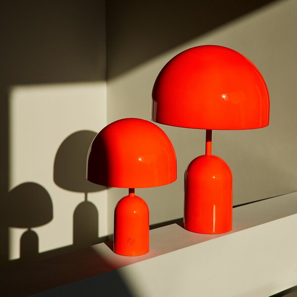 Stolne Lampa Tom Dixon, Bell, prigušiv, Crvena, Dnevna soba, Metal, Dizajn
