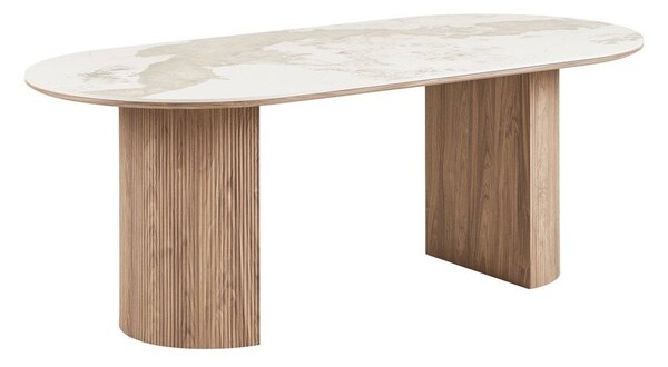 Blagovaonski stol s pločom stola u mramornom dekoru 100x210 cm Athens – House Nordic