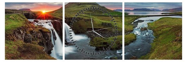 Slika - Kirkjufell na zalasku sunca (sa satom) (90x30 cm)