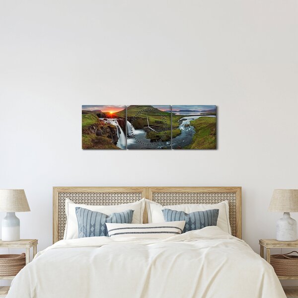 Slika - Kirkjufell na zalasku sunca (sa satom) (90x30 cm)