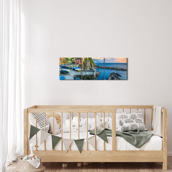 Slika - Mediteransko selo (sa satom) (90x30 cm)