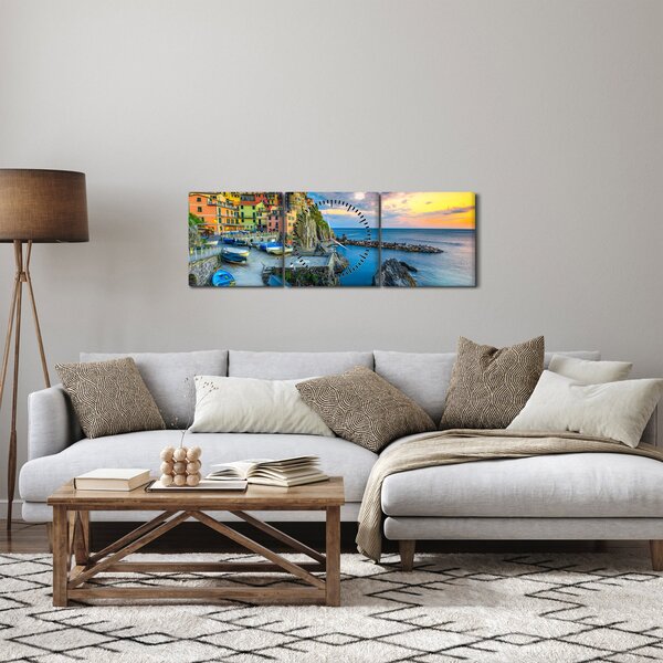 Slika - Mediteransko selo (sa satom) (90x30 cm)