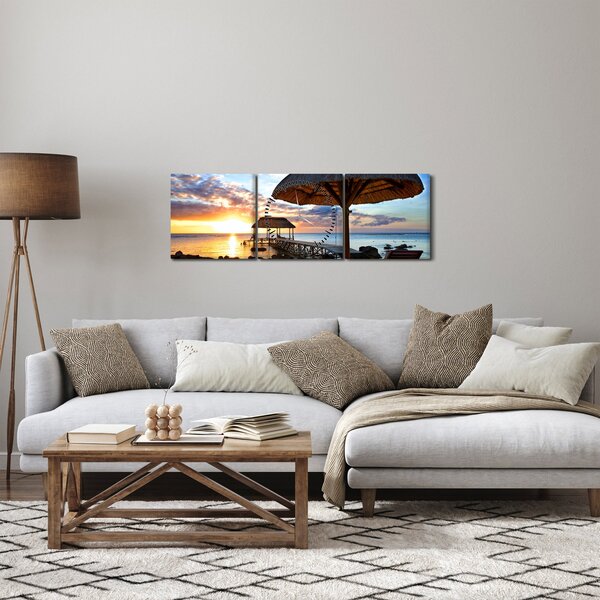 Slika - Zalazak sunca na Mauricijusu (sa satom) (90x30 cm)