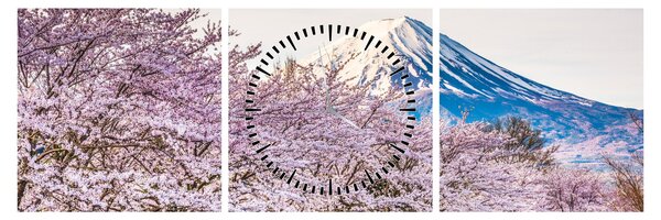 Slika - Japan u proljeće (sa satom) (90x30 cm)