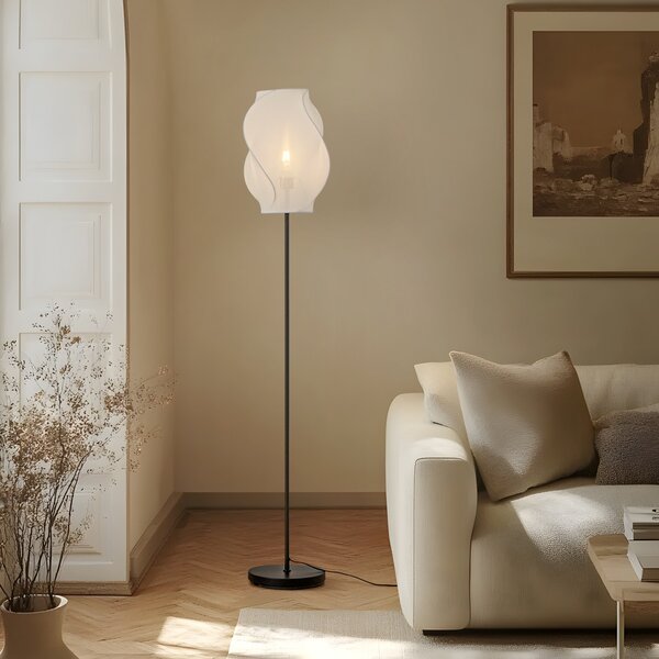 Podne Lampa Lucande, Tovina, Bijela, Blagovaonica, Tkanina / tekstil, Skandinavski