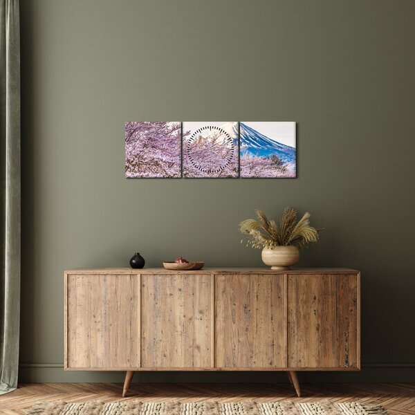 Slika - Japan u proljeće (sa satom) (90x30 cm)