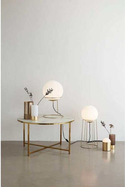 Podne Lampa Hübsch, Bijela, Dnevna soba, Metal