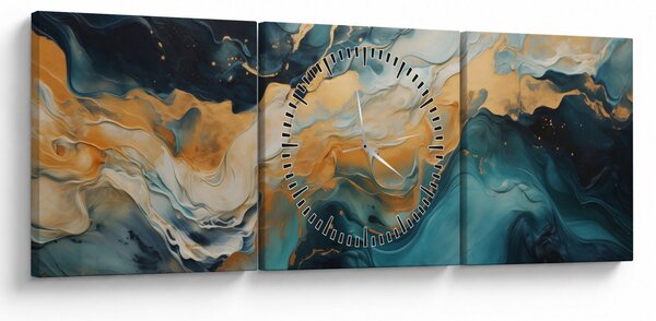 Slika - Apstrakcija (sa satom) (90x30 cm)