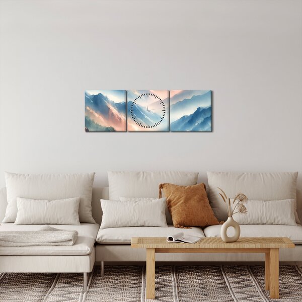Slika - Akvarel planine (sa satom) (90x30 cm)