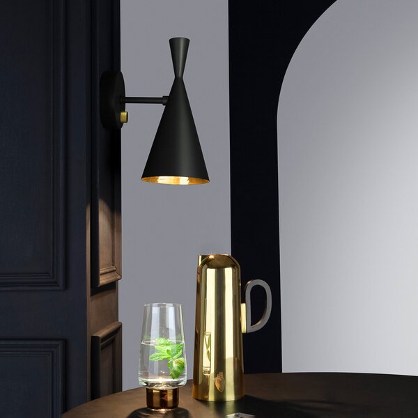 Zidne Svjetiljka Tom Dixon, Beat Wall, prigušiv, Crno, Dnevna soba, Metal, Dizajn