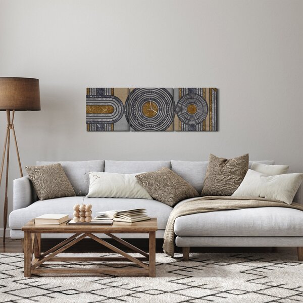 Slika - Dekorativni uzorci (sa satom) (90x30 cm)