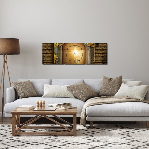 Slika - Vrata u šumi (sa satom) (90x30 cm)