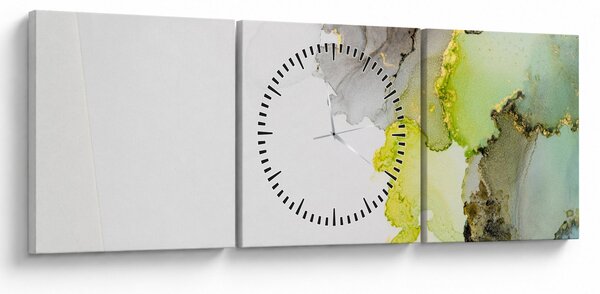 Slika - Apstraktna umjetnost u tinti (sa satom) (90x30 cm)