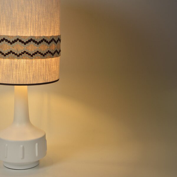 Stolne Lampa MARKET SET, Jimmy, Bijela, Dnevna soba, Keramika