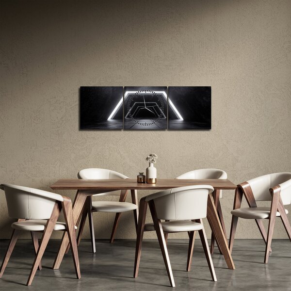 Slika - Futuristički tunel (sa satom) (90x30 cm)