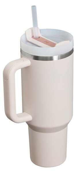 Svijetlo ružičasta termosica od nehrđajućeg čelika sa slamkom 1,18 l Quencher H2.0 FlowState Tumbler Rose Quartz – Stanley