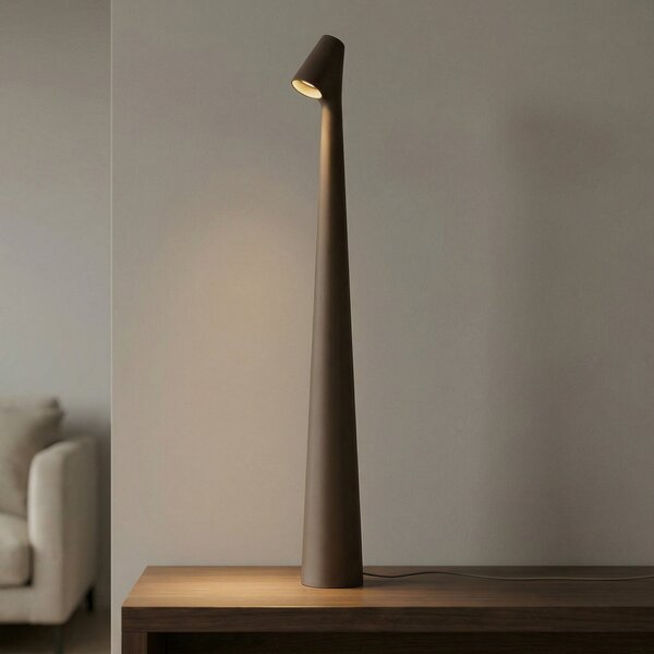 Stolne Lampa Vibia, Africa, prigušiv, Smeđa / hrđa, Dnevna soba, Metal, Dizajn