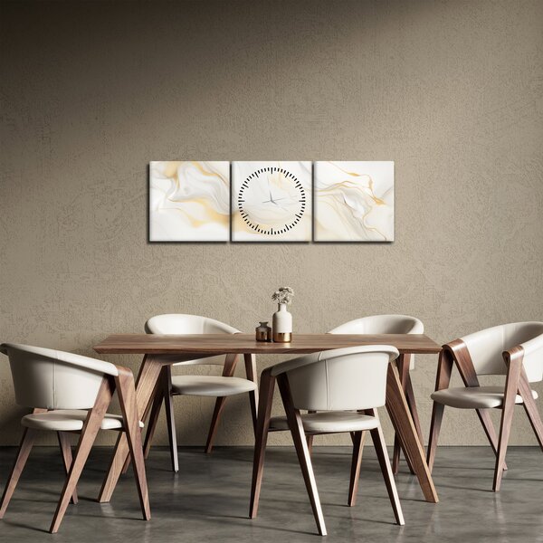 Slika - Apstrakcija s dekorom (sa satom) (90x30 cm)