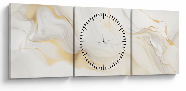 Slika - Apstrakcija s dekorom (sa satom) (90x30 cm)