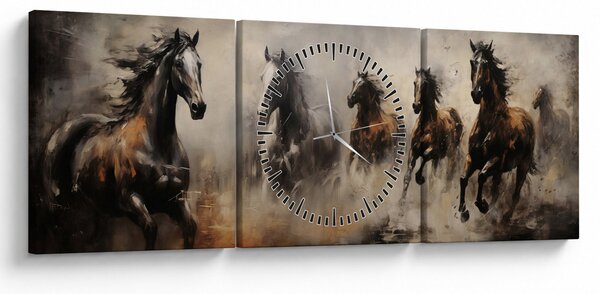 Slika - Uljana slika konja (sa satom) (90x30 cm)
