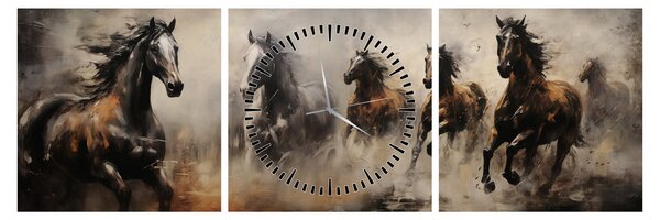 Slika - Uljana slika konja (sa satom) (90x30 cm)