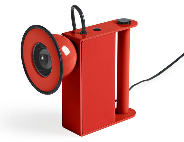 Stolne Lampa Stilnovo, Minibox, prigušiv, Crvena, Dnevna soba, Metal, Dizajn