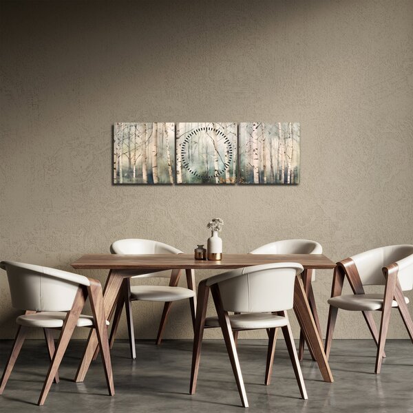 Slika - Crtanje uzorka šume (sa satom) (90x30 cm)
