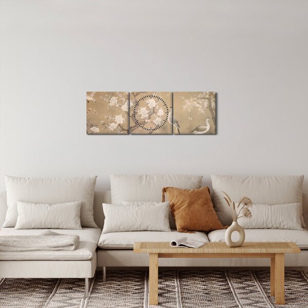 Slika - Crtani japanski pejzaž (sa satom) (90x30 cm)