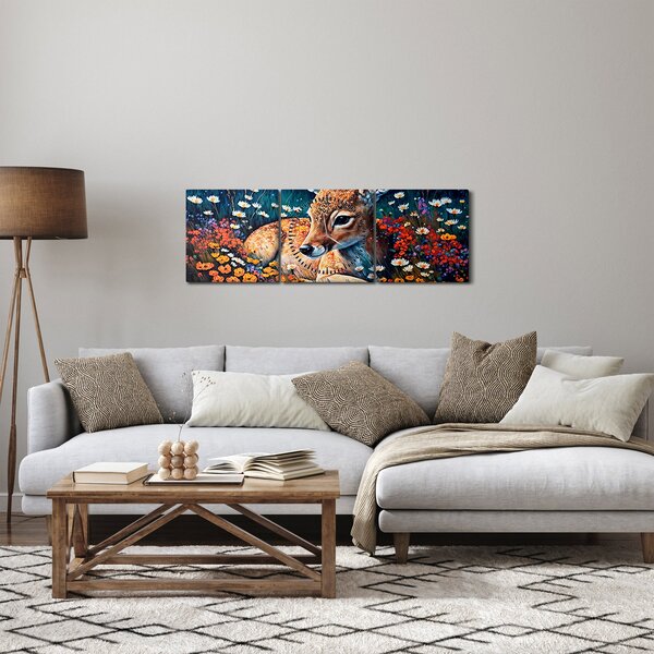 Slika - Naslikani jelen (sa satom) (90x30 cm)