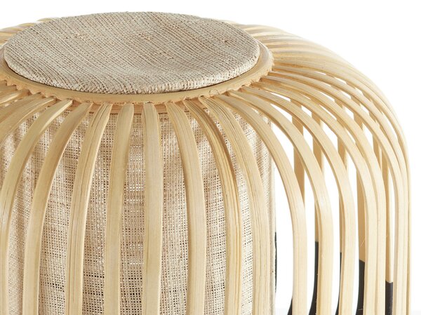 Stolne Lampa Forestier, Bamboo Light S, Crno, Dnevna soba, Bambus, Dizajn