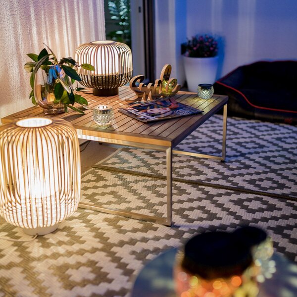 Stolne Lampa Forestier, Bamboo Light S, Crno, Dnevna soba, Bambus, Dizajn