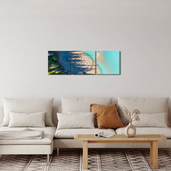 Slika - Pogled na jezero (sa satom) (90x30 cm)