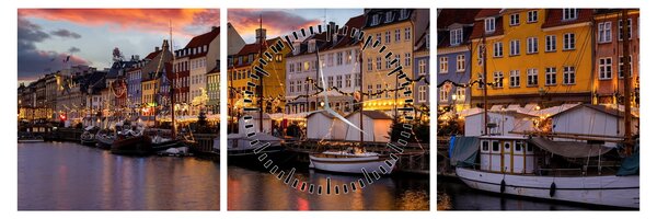 Slika - Nyhavn, Kopenhagen (sa satom) (90x30 cm)