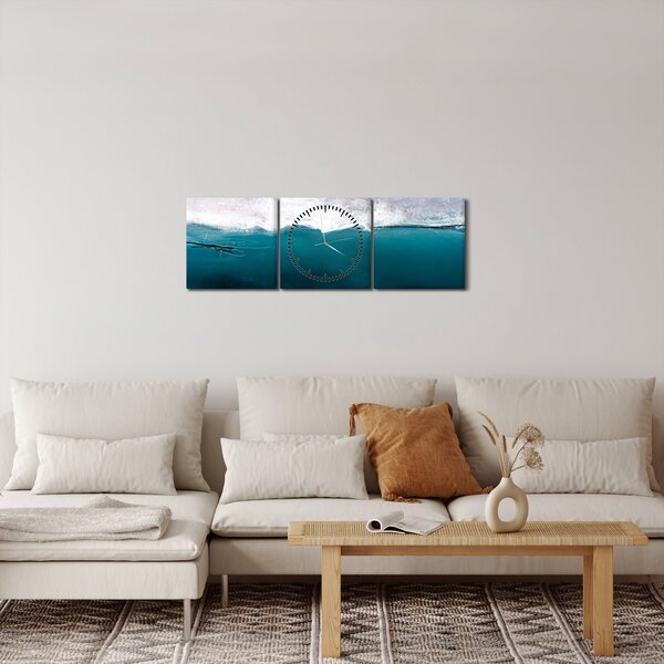 Slika - Apstrakcija (sa satom) (90x30 cm)