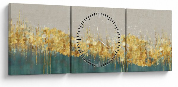 Slika - Tekstura sa zlatnim ukrasom (sa satom) (90x30 cm)