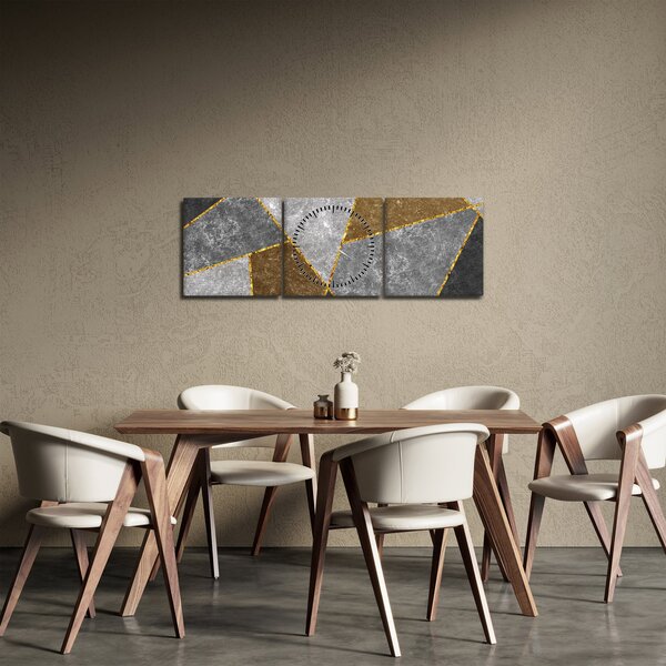 Slika - Imitacija materijala (sa satom) (90x30 cm)