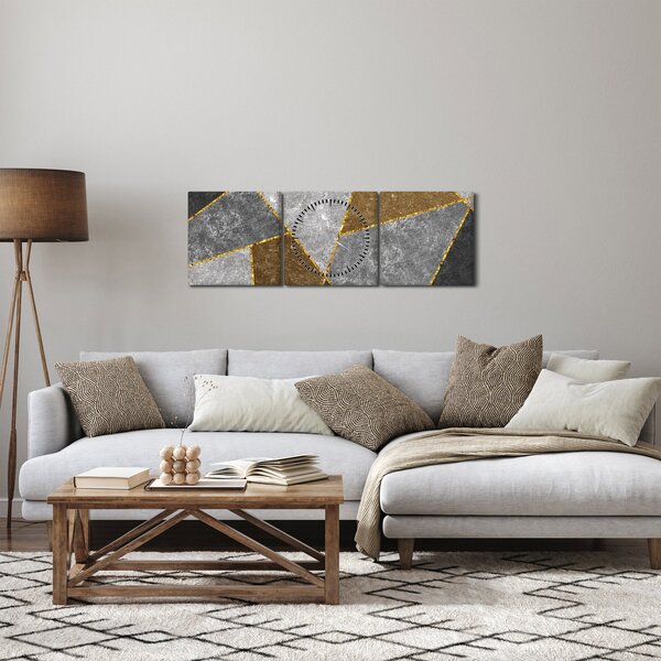 Slika - Imitacija materijala (sa satom) (90x30 cm)