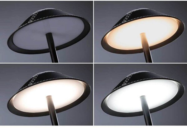 Stolne Lampa Paulmann, prigušiv, Crno, Dnevna soba, Metal, Moderan