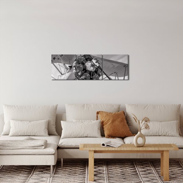 Slika - Zrakoplov (sa satom) (90x30 cm)