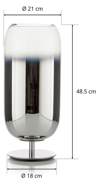 Stolne Lampa Artemide, Gople, Metalik, Dnevna soba, Staklo, Dizajn