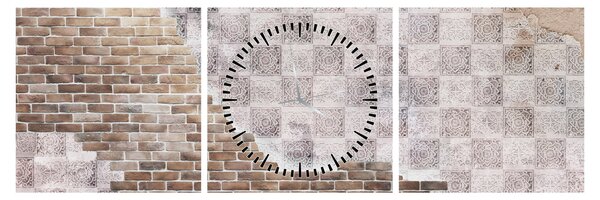 Slika - Zid od cigli (sa satom) (90x30 cm)