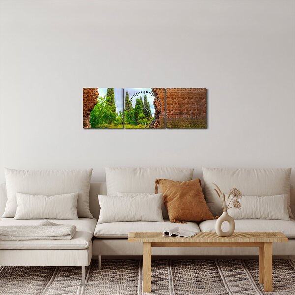 Slika - Rajski vrt (sa satom) (90x30 cm)