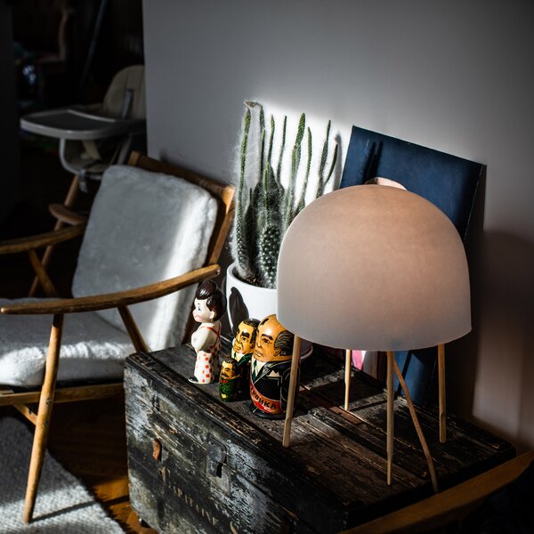 Stolne Lampa Foscarini, Kurage, Bijela, Dnevna soba, Drvo, Dizajn