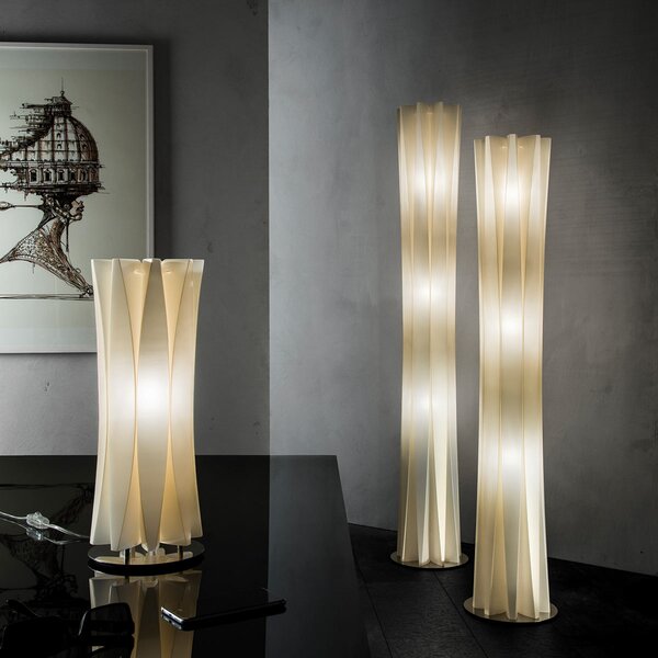 Podne Lampa Slamp, Bach, prigušiv, Zlato / mjed, Dnevna soba, Plastika, Dizajn