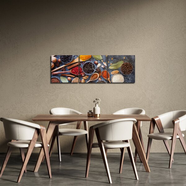 Slika - Začini (sa satom) (90x30 cm)