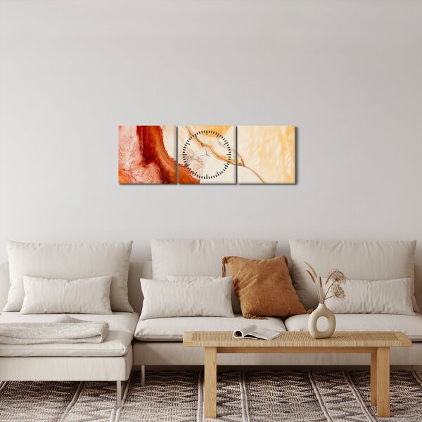 Slika - Apstraktno slikarstvo (sa satom) (90x30 cm)