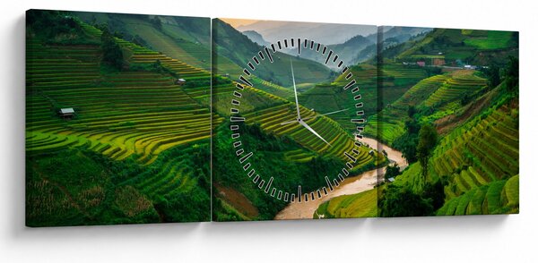 Slika - Rižine terase II. (sa satom) (90x30 cm)