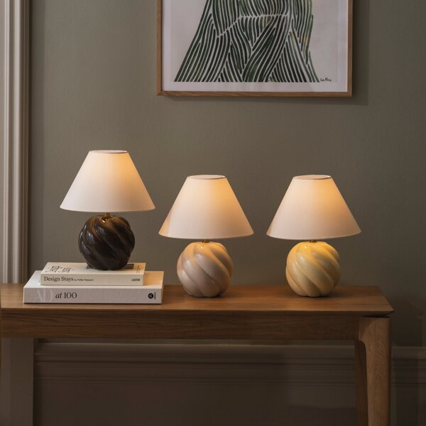 Stolne Lampa Globen Lighting, DAHLIA, Bež, Dnevna soba, Tkanina / tekstil