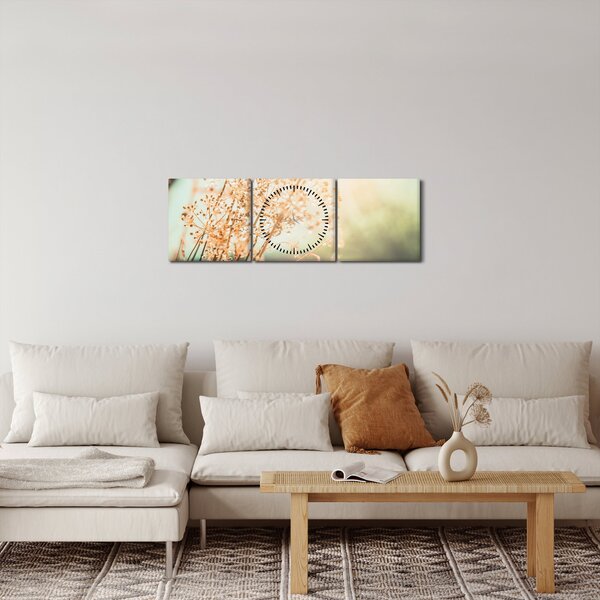 Slika - Biljke nakon kiše (sa satom) (90x30 cm)