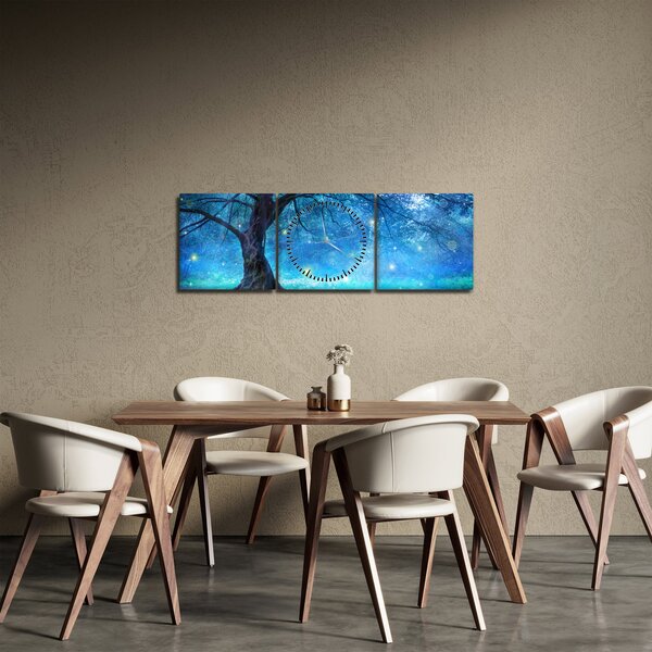 Slika - Mistična šuma (sa satom) (90x30 cm)